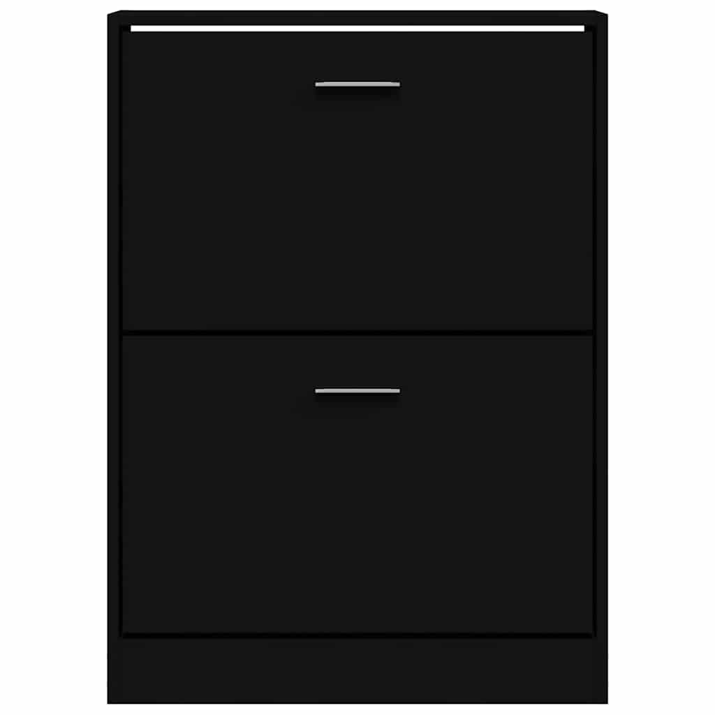 Armoire à chaussures Noir 59x17x81 cm Bois d'ingénierie - XIOS