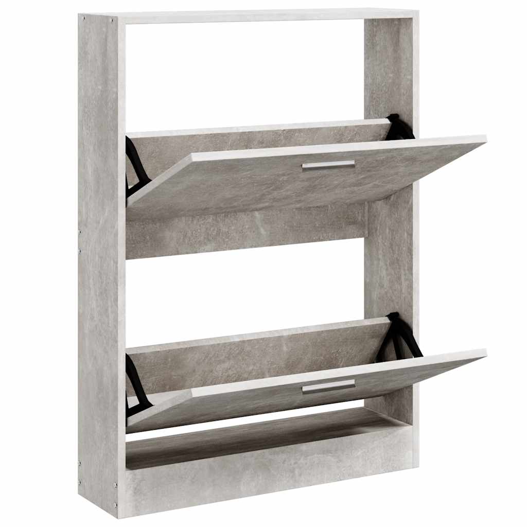 Armoire à chaussures Gris béton 59x17x81 cm Bois d'ingénierie - XIOS