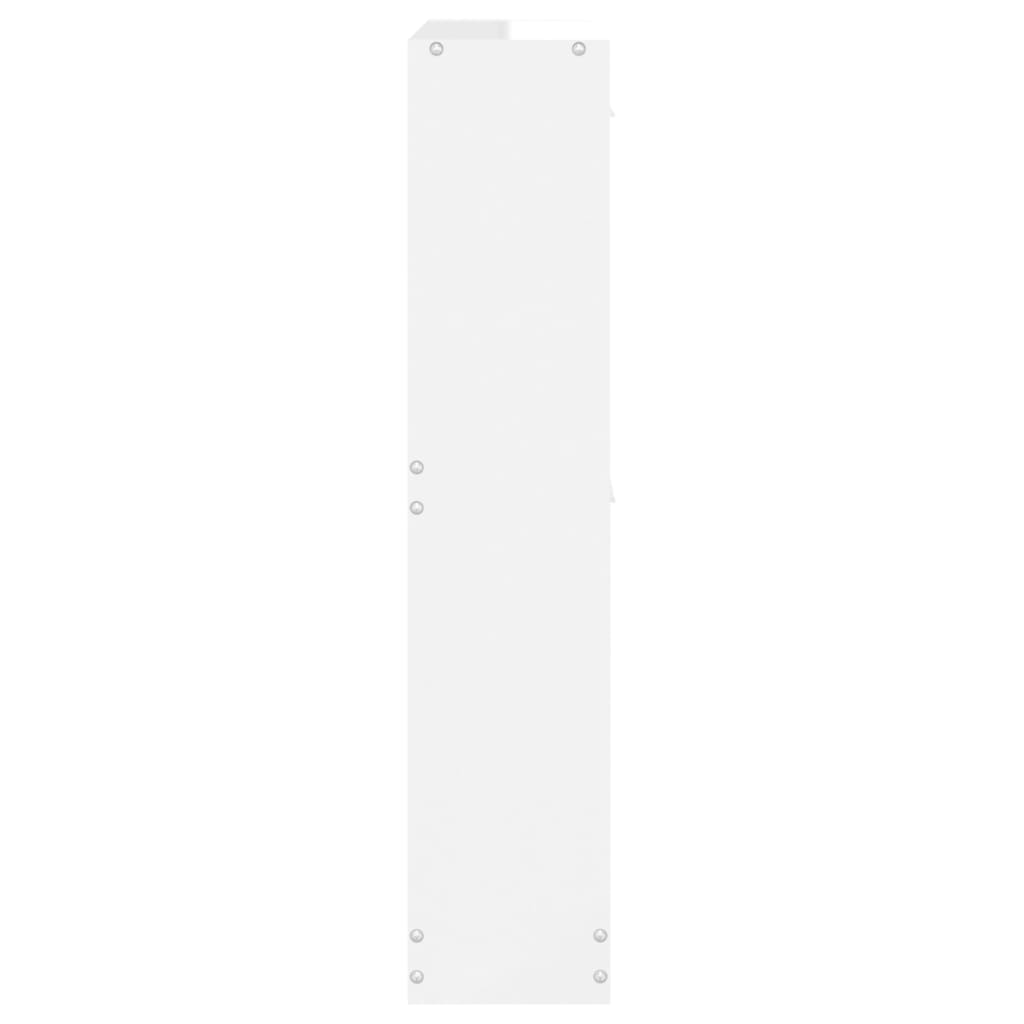 Armoire à chaussure Blanc brillant 59x17x81 cm Bois ingénierie - XIOS