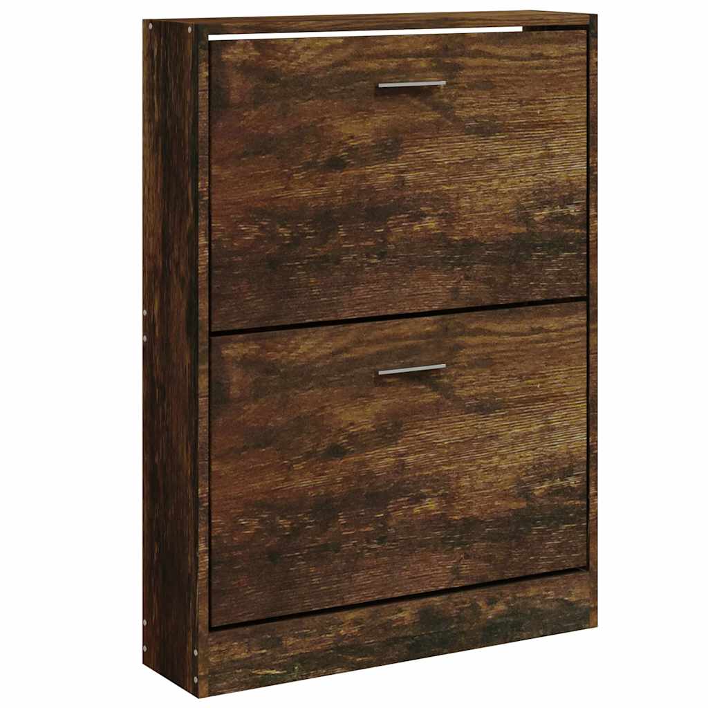 Armoire à chaussures Chêne fumé 59x17x81 cm Bois d'ingénierie - XIOS