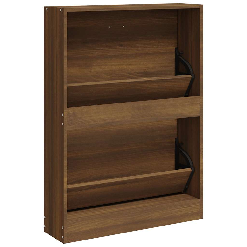 Armoire à chaussures Chêne marron 59x17x81 cm Bois d'ingénierie - XIOS