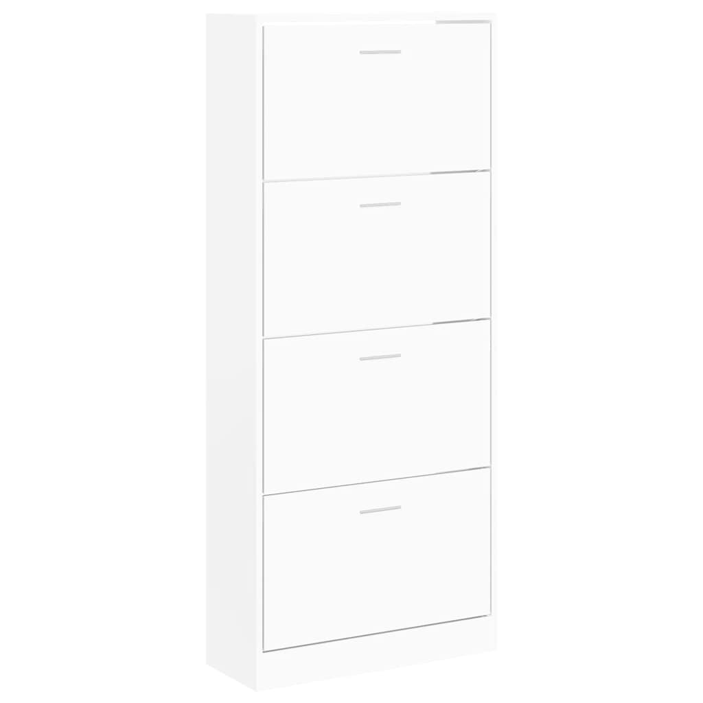 Armoire à chaussures Blanc 63x24x147 cm Bois d'ingénierie - XIOS