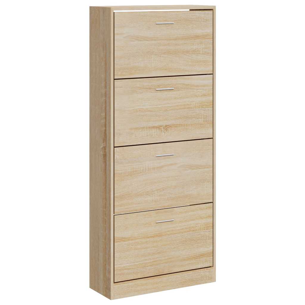 Armoire à chaussures Chêne sonoma 63x24x147cm Bois d'ingénierie - XIOS