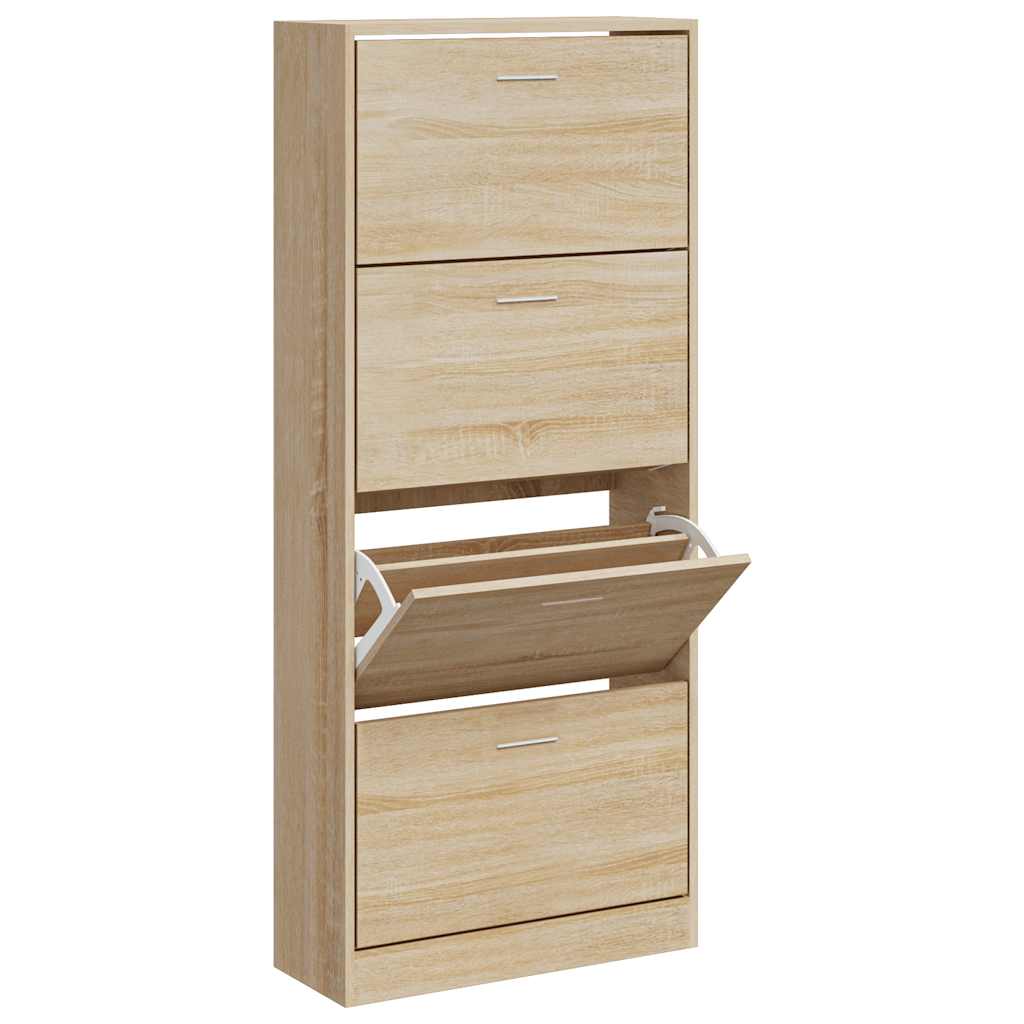Armoire à chaussures Chêne sonoma 63x24x147cm Bois d'ingénierie - XIOS