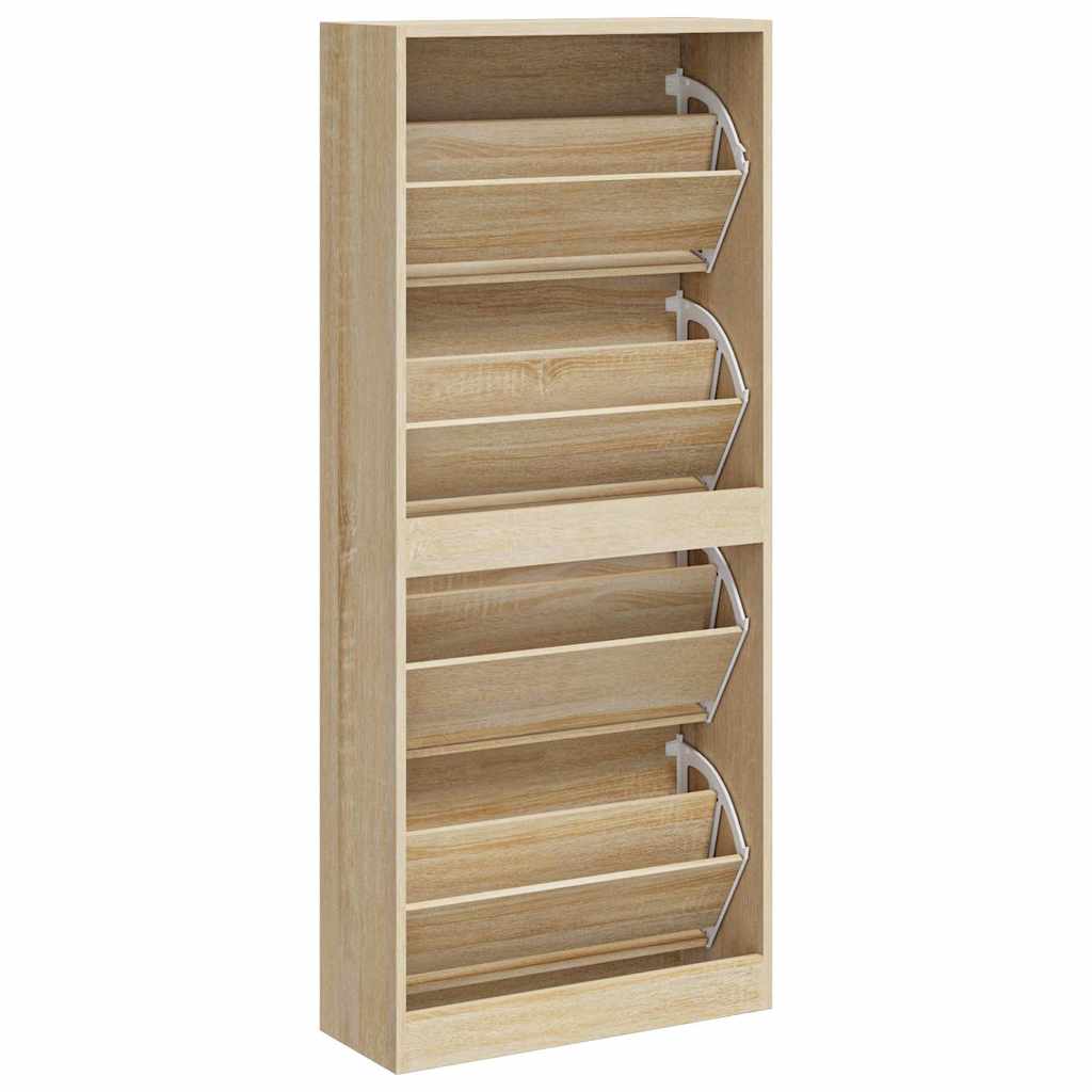 Armoire à chaussures Chêne sonoma 63x24x147cm Bois d'ingénierie - XIOS