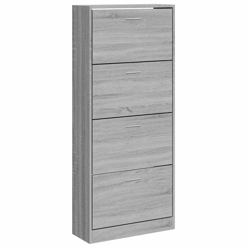 Armoire à chaussures Sonoma gris 63x24x147 cm Bois d'ingénierie - XIOS