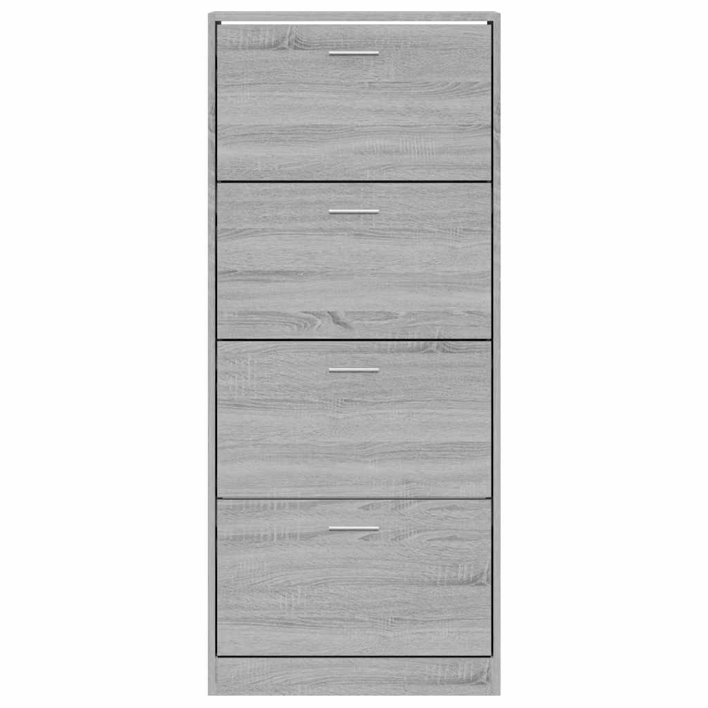 Armoire à chaussures Sonoma gris 63x24x147 cm Bois d'ingénierie - XIOS