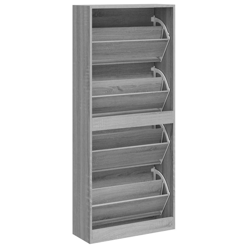 Armoire à chaussures Sonoma gris 63x24x147 cm Bois d'ingénierie - XIOS