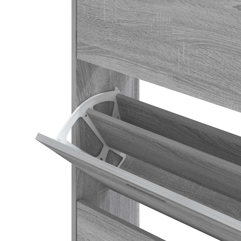 Armoire à chaussures Sonoma gris 63x24x147 cm Bois d'ingénierie - XIOS