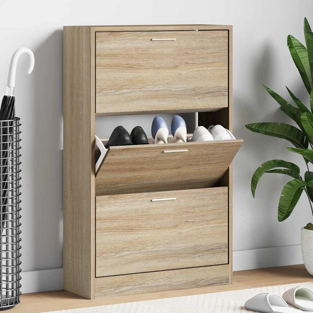 Armoire à chaussures Chêne sonoma 63x24x103cm Bois d'ingénierie - XIOS