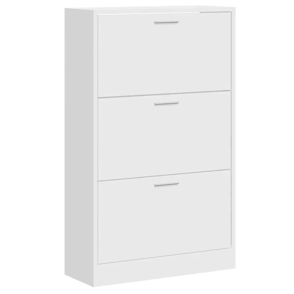 Armoire à chaussure Blanc brillant 63x24x103 cm Bois ingénierie - XIOS