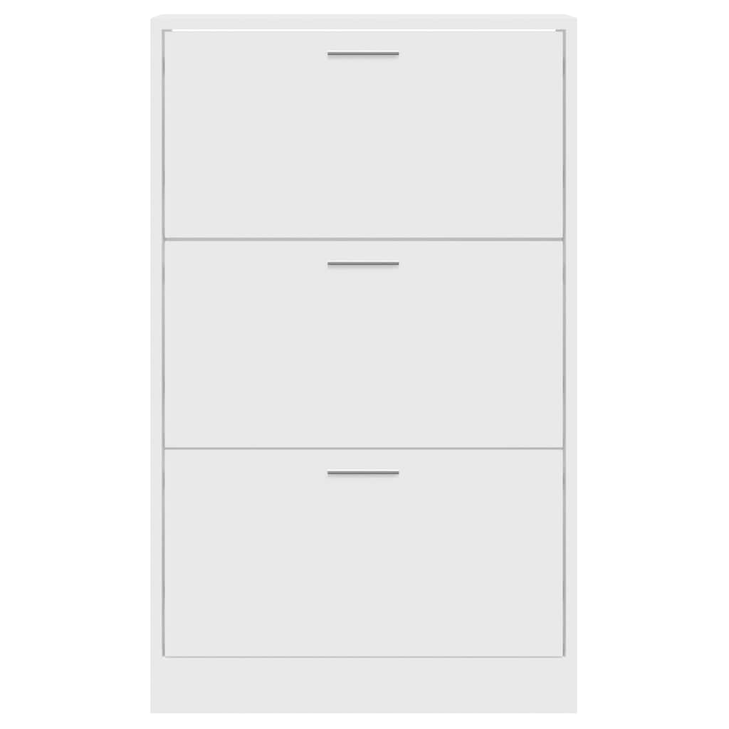 Armoire à chaussure Blanc brillant 63x24x103 cm Bois ingénierie - XIOS