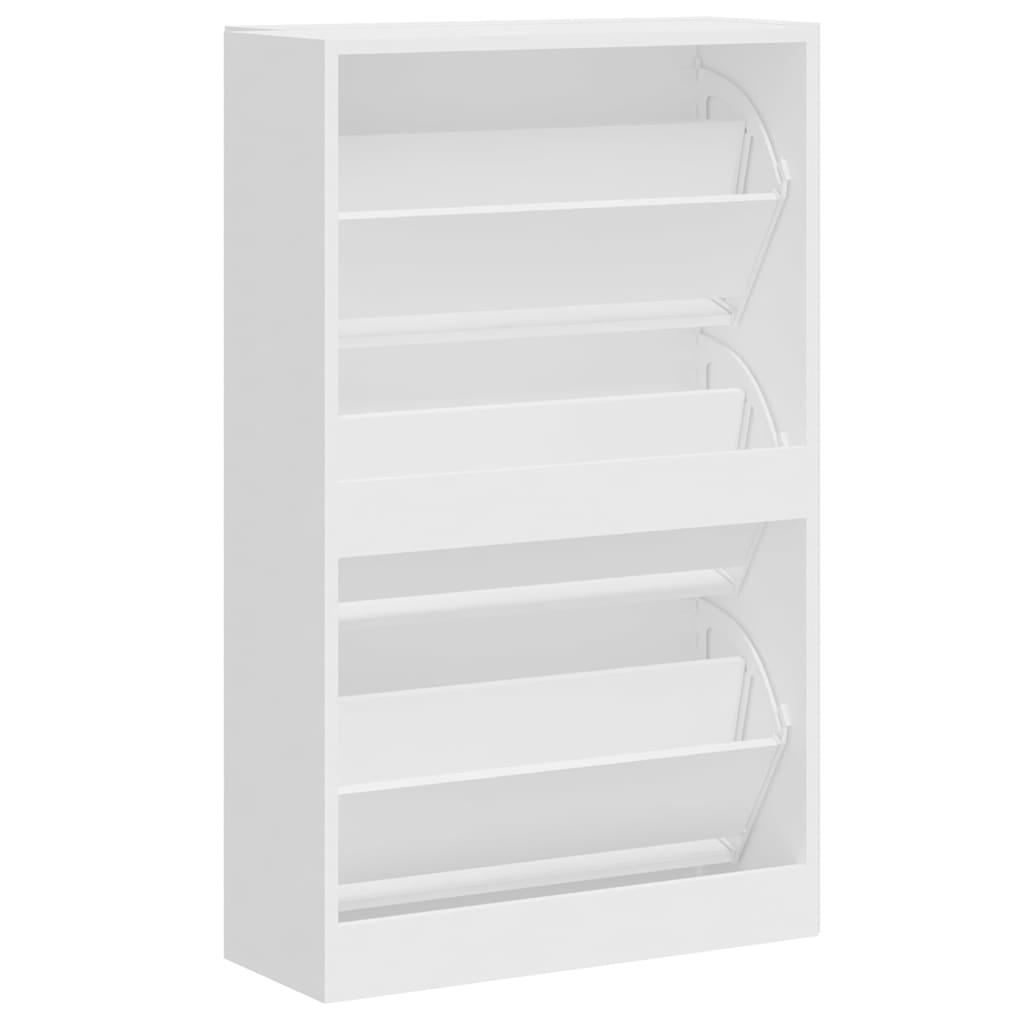 Armoire à chaussure Blanc brillant 63x24x103 cm Bois ingénierie - XIOS