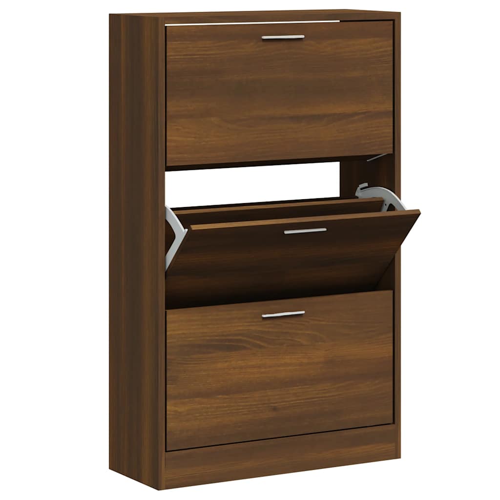 Armoire à chaussures Chêne marron 63x24x103cm Bois d'ingénierie - XIOS