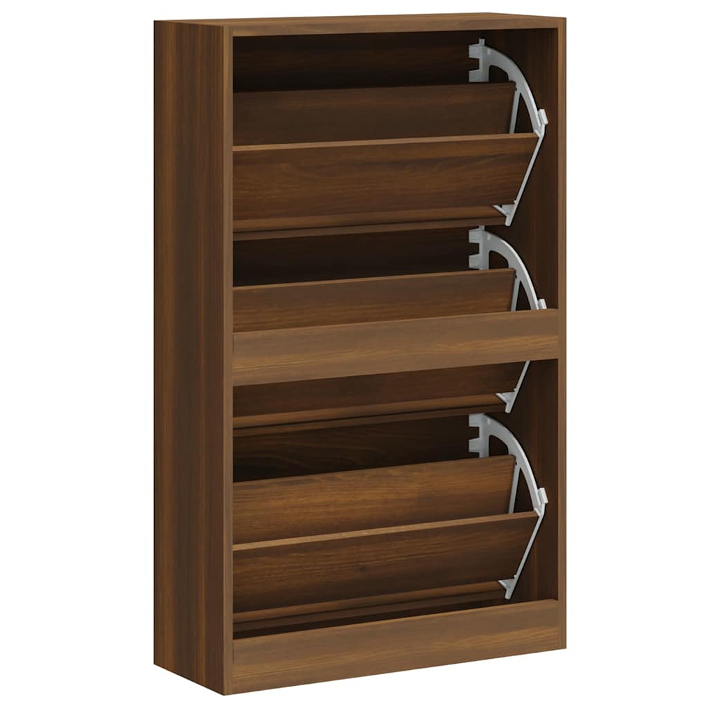 Armoire à chaussures Chêne marron 63x24x103cm Bois d'ingénierie - XIOS