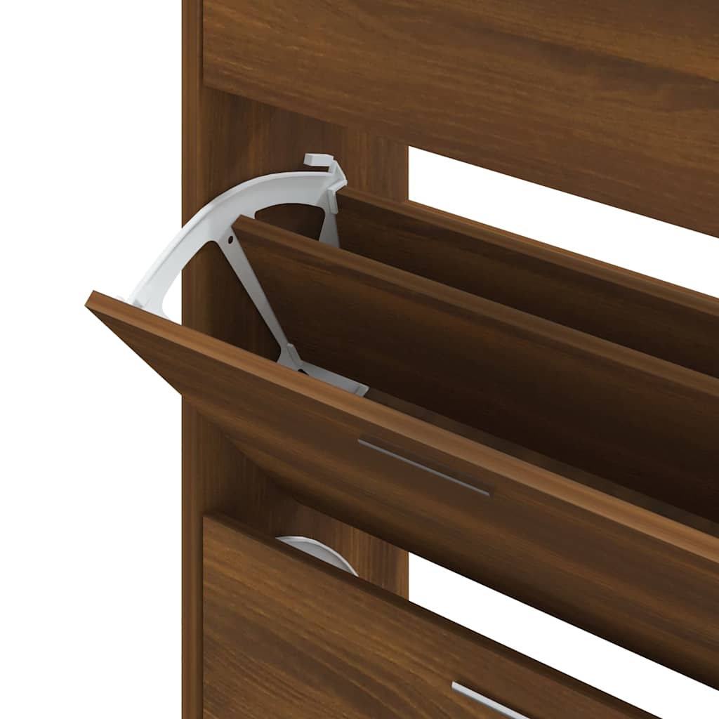Armoire à chaussures Chêne marron 63x24x103cm Bois d'ingénierie - XIOS
