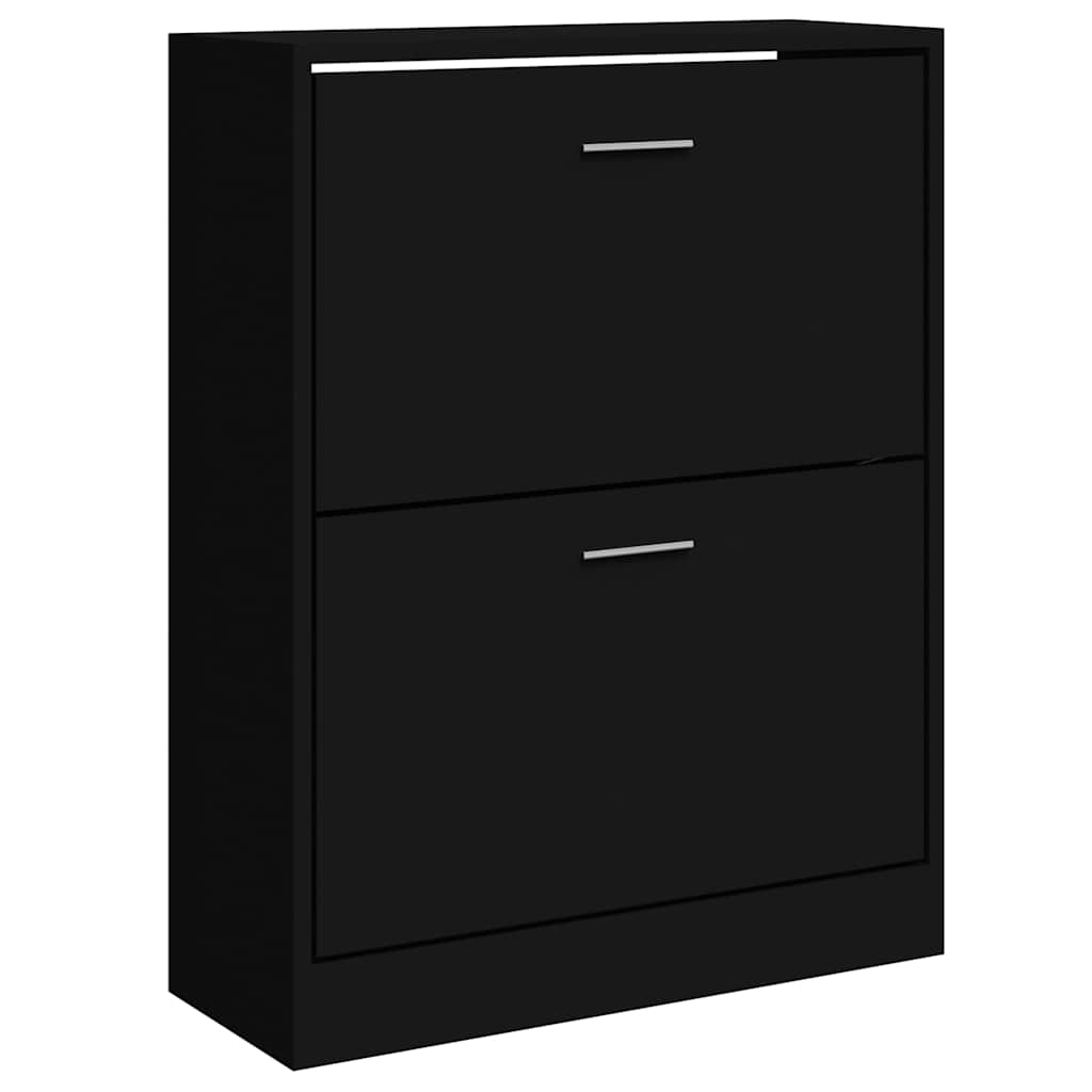 Armoire à chaussures Noir 63x24x81 cm Bois d'ingénierie - XIOS