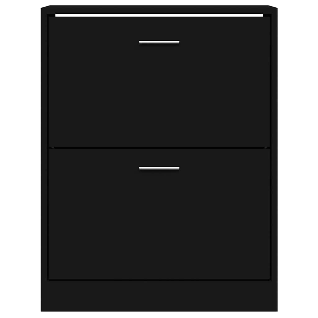 Armoire à chaussures Noir 63x24x81 cm Bois d'ingénierie - XIOS