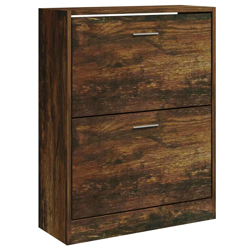 Armoire à chaussures Chêne fumé 63x24x81 cm Bois d'ingénierie - XIOS