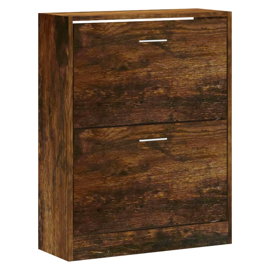 Armoire à chaussures Chêne fumé 63x24x81 cm Bois d'ingénierie - XIOS
