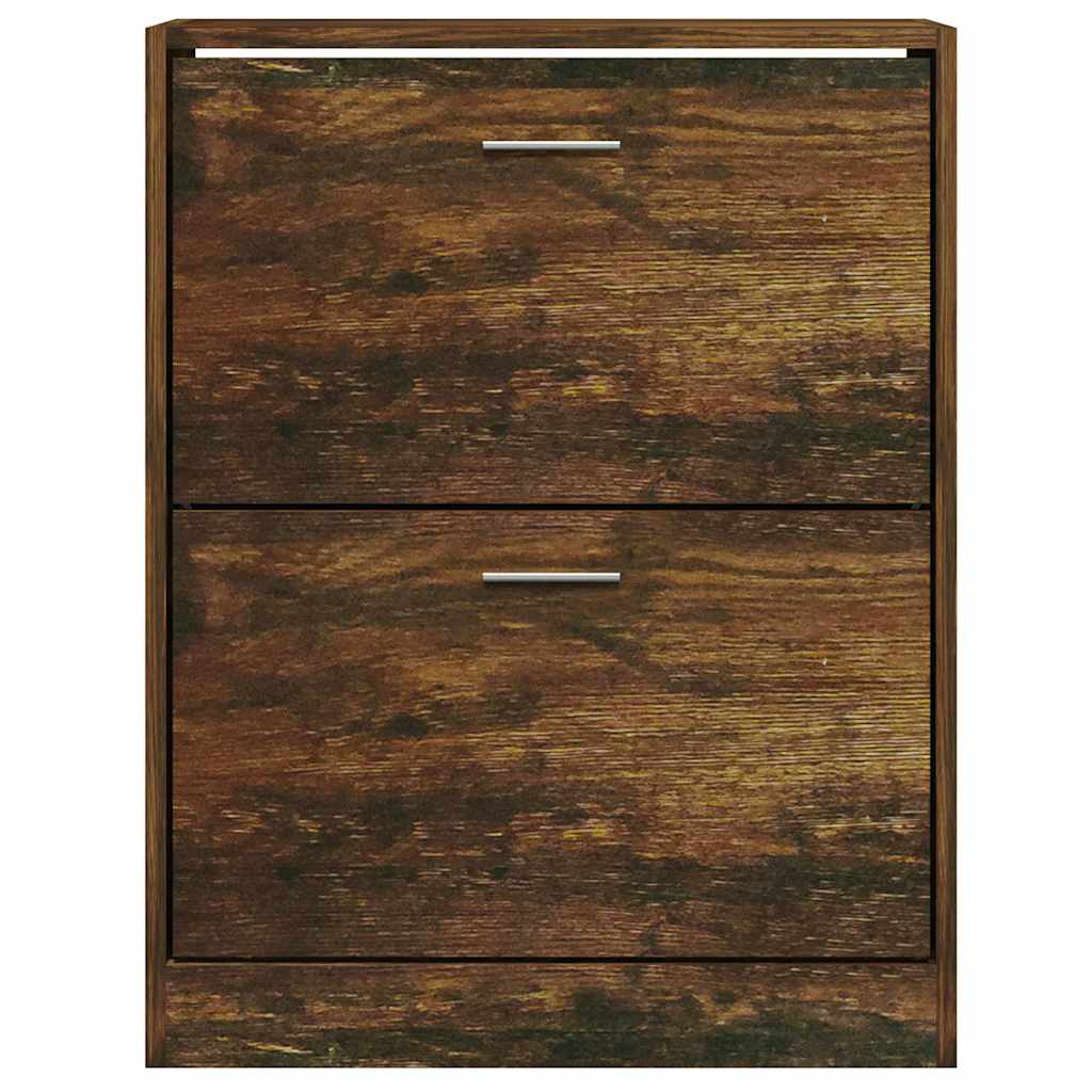 Armoire à chaussures Chêne fumé 63x24x81 cm Bois d'ingénierie - XIOS