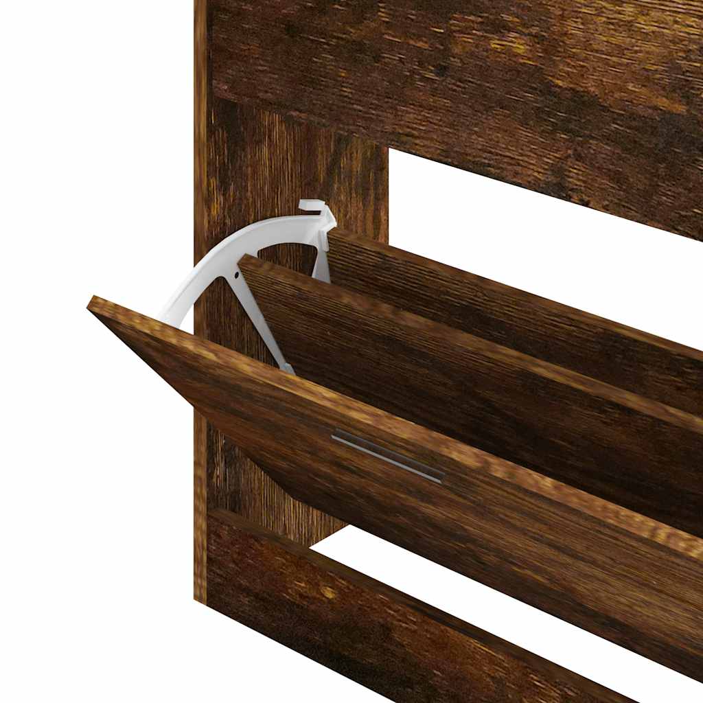 Armoire à chaussures Chêne fumé 63x24x81 cm Bois d'ingénierie - XIOS