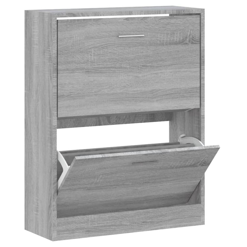 Armoire à chaussures Sonoma gris 63x24x81 cm Bois d'ingénierie - XIOS
