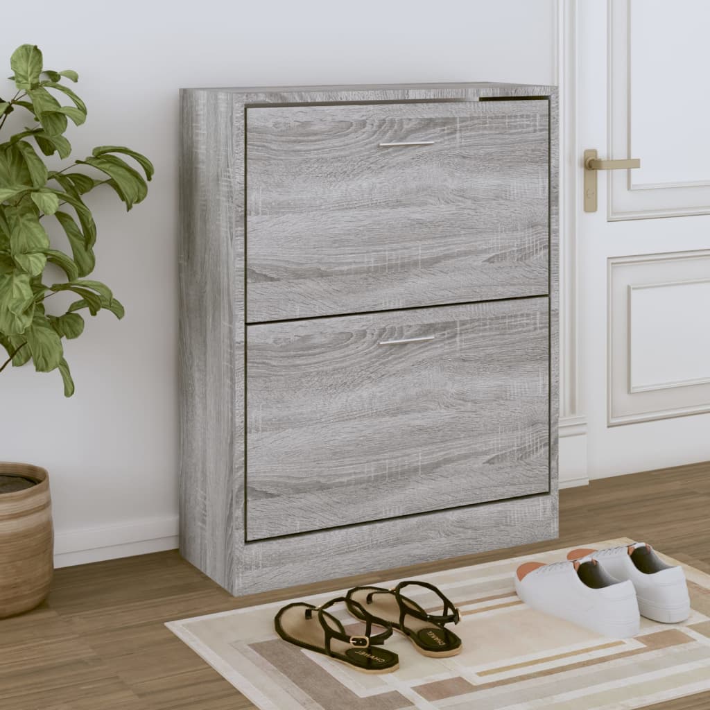 Armoire à chaussures Sonoma gris 63x24x81 cm Bois d'ingénierie - XIOS