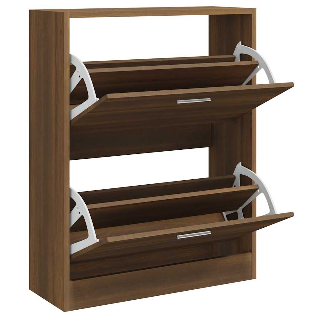 Armoire à chaussures Chêne marron 63x24x81 cm Bois d'ingénierie - XIOS