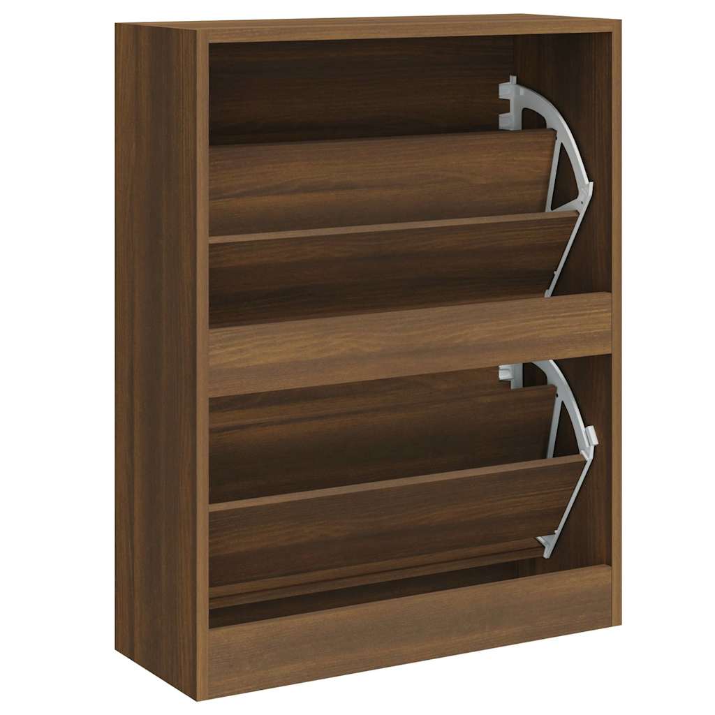 Armoire à chaussures Chêne marron 63x24x81 cm Bois d'ingénierie - XIOS