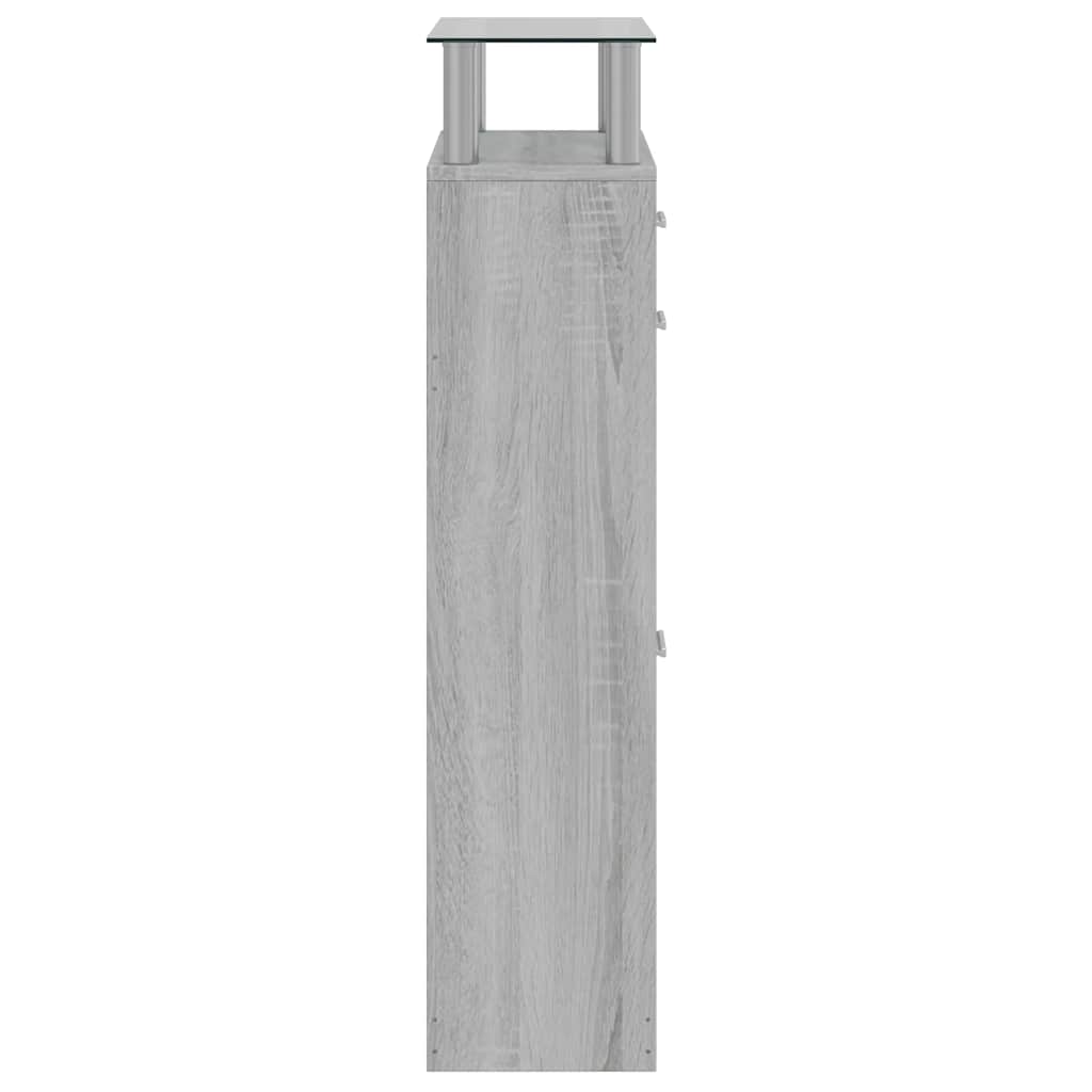Armoire à chaussures Sonoma gris 63x24x104 cm Bois d'ingénierie