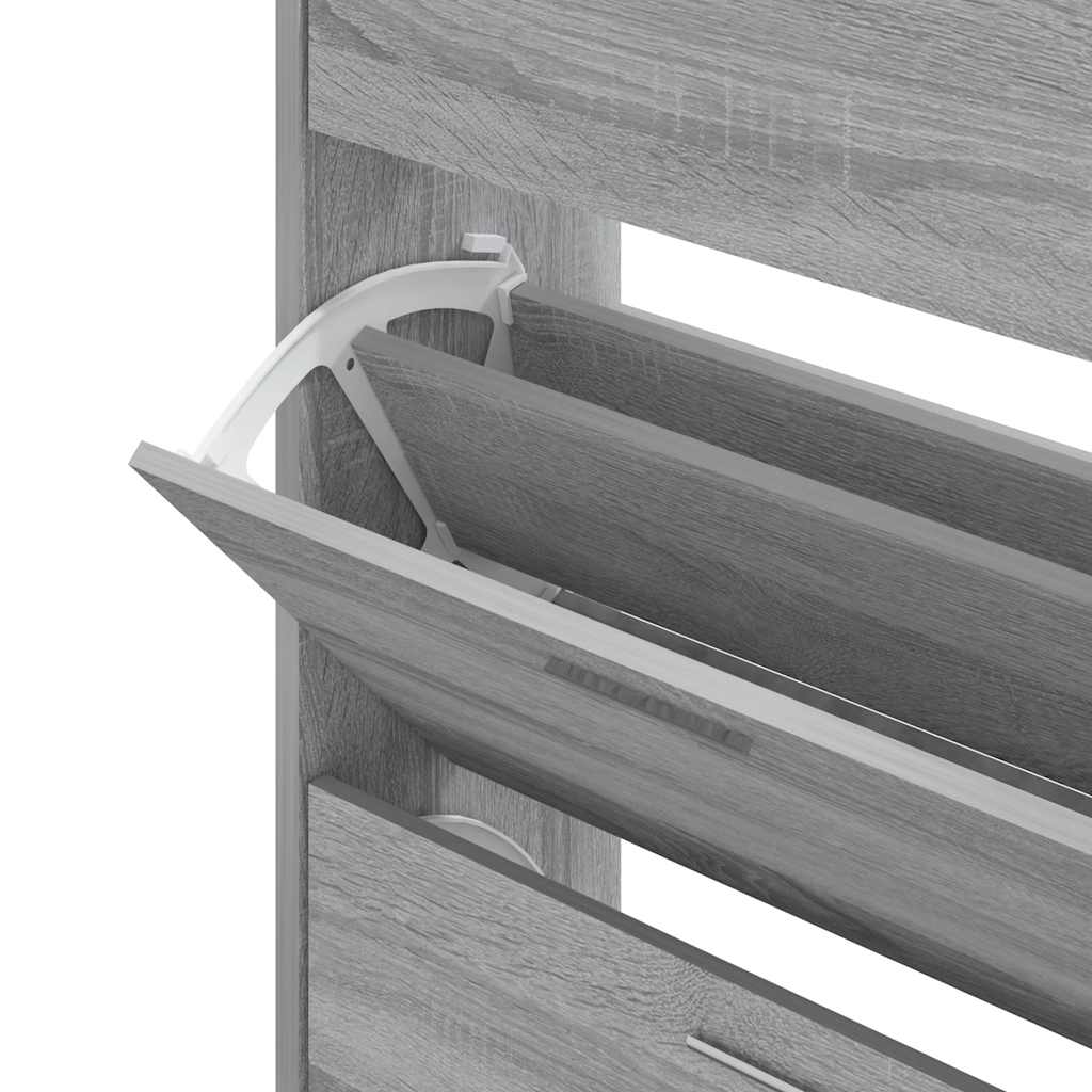 Armoire à chaussures Sonoma gris 63x24x104 cm Bois d'ingénierie