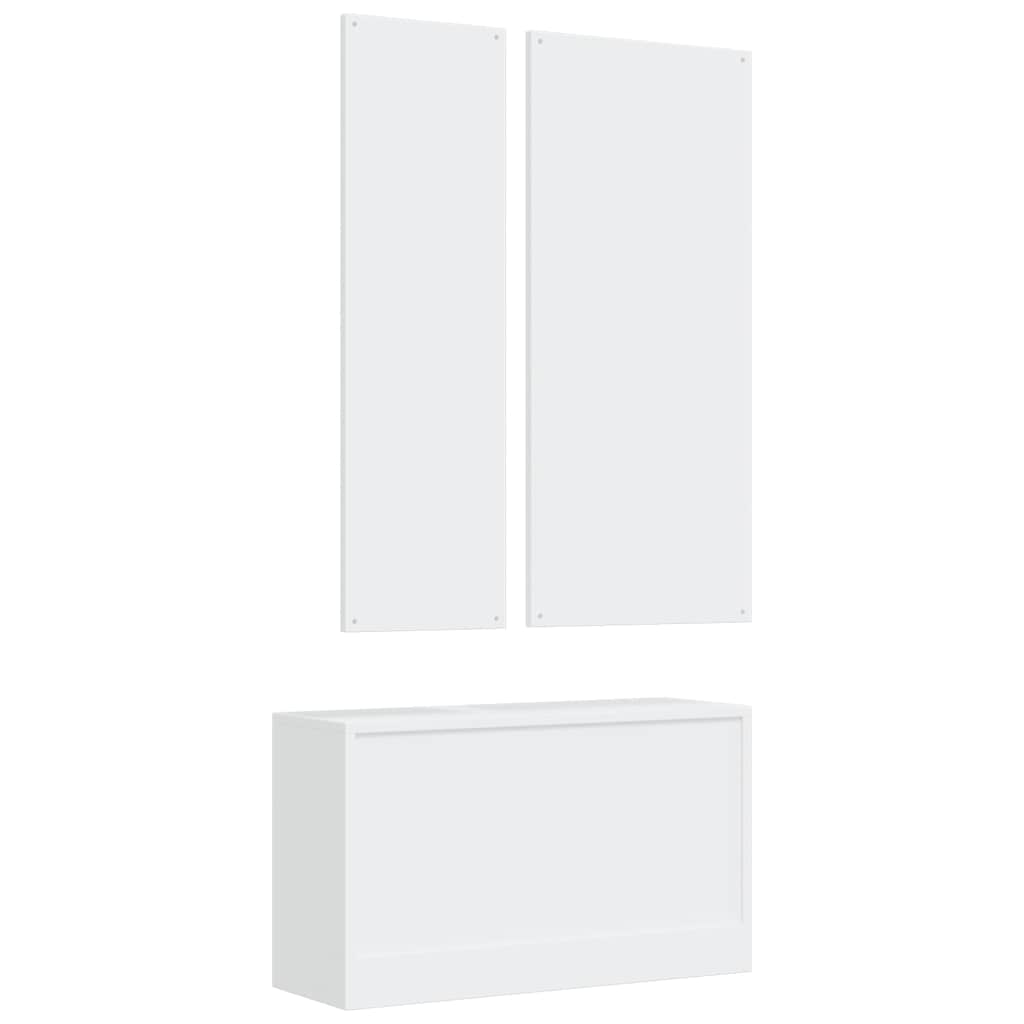 Ensemble d'armoires à chaussures 3-en-1 Blanc Bois d'ingénierie - XIOS