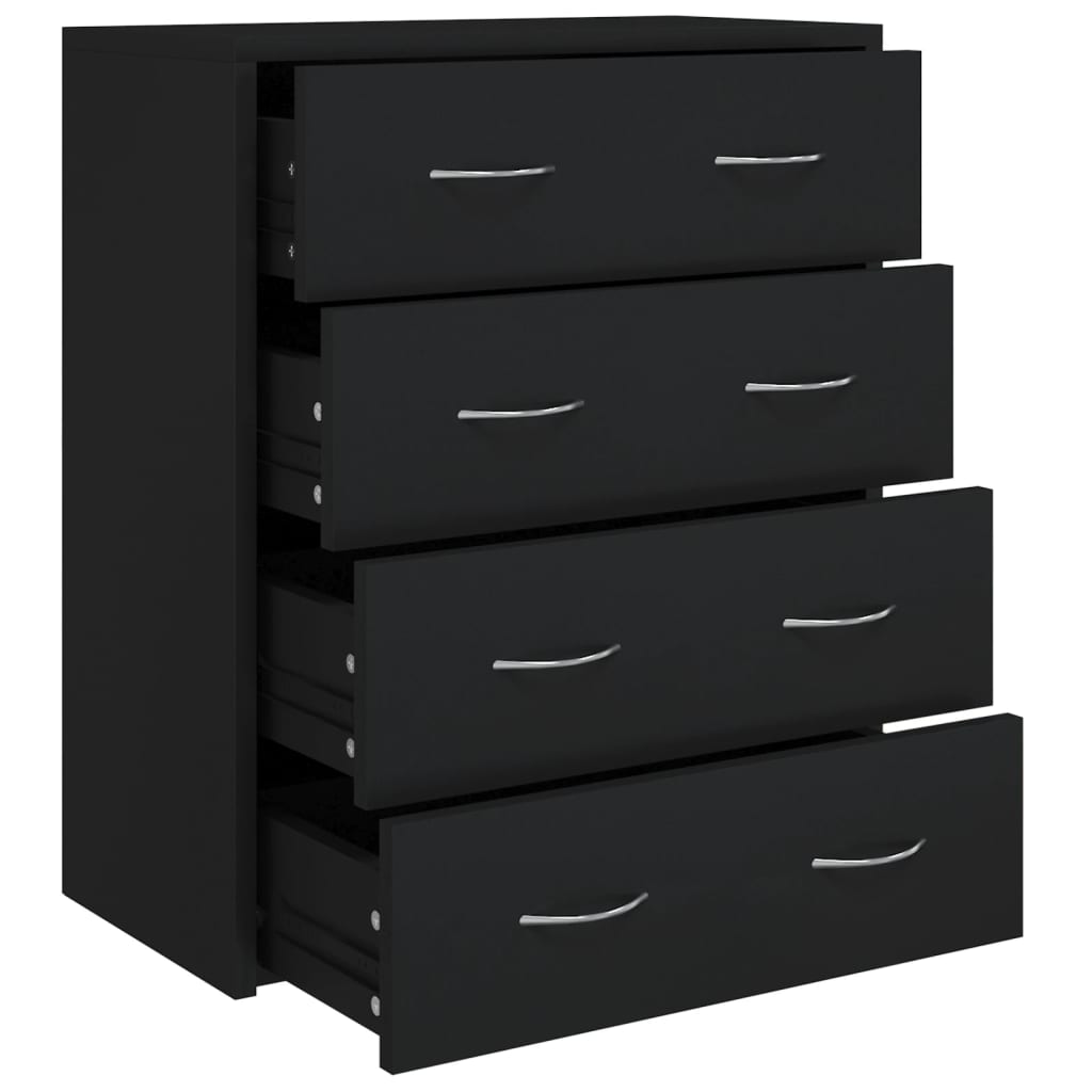 Buffet avec 4 tiroirs 60x30,5x71 cm Noir - XIOS