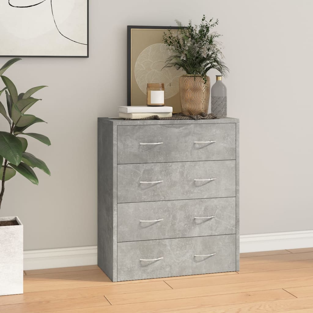 Buffet avec 4 tiroirs 60x30,5x71 cm Gris béton - XIOS