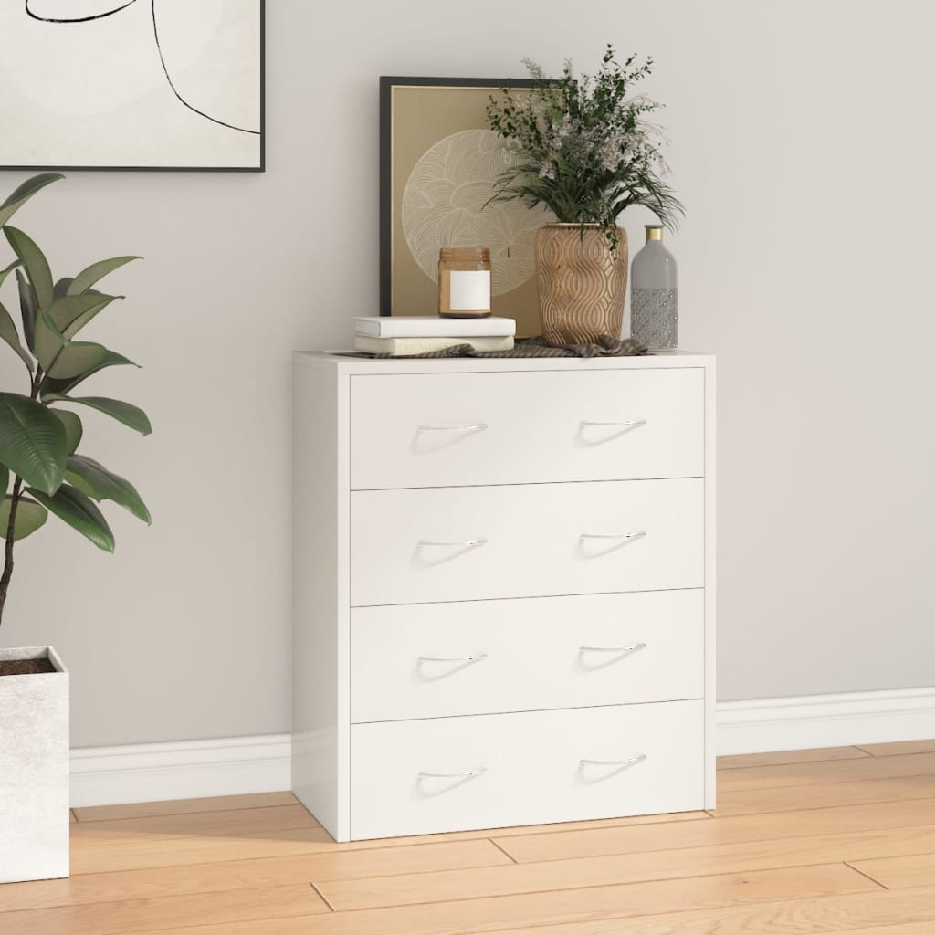 Buffet avec 4 tiroirs 60x30,5x71 cm Blanc brillant - XIOS