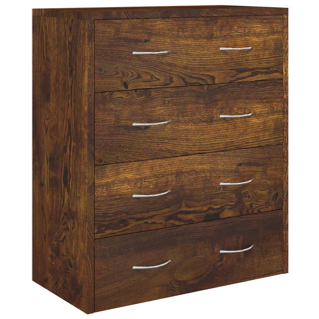 Buffet avec 4 tiroirs 60x30,5x71 cm Chêne fumé - XIOS
