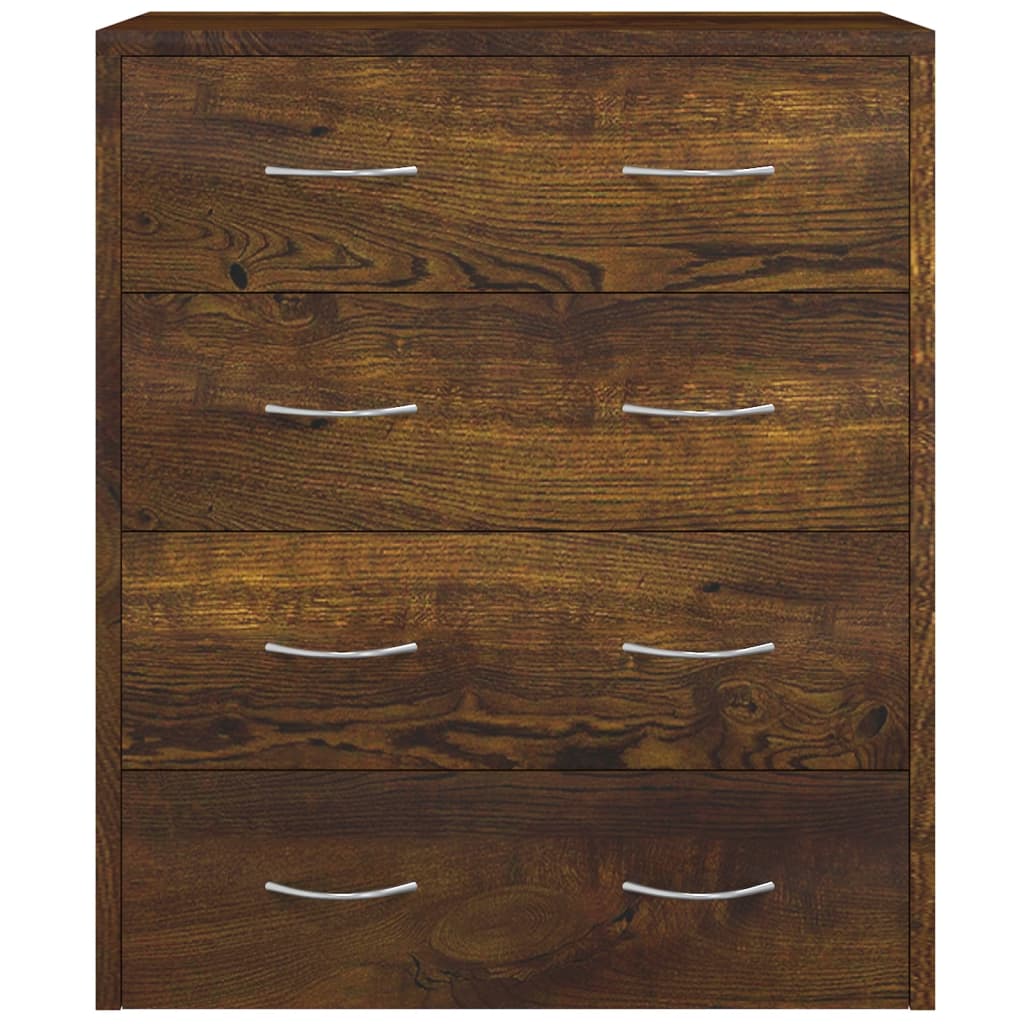 Buffet avec 4 tiroirs 60x30,5x71 cm Chêne fumé - XIOS
