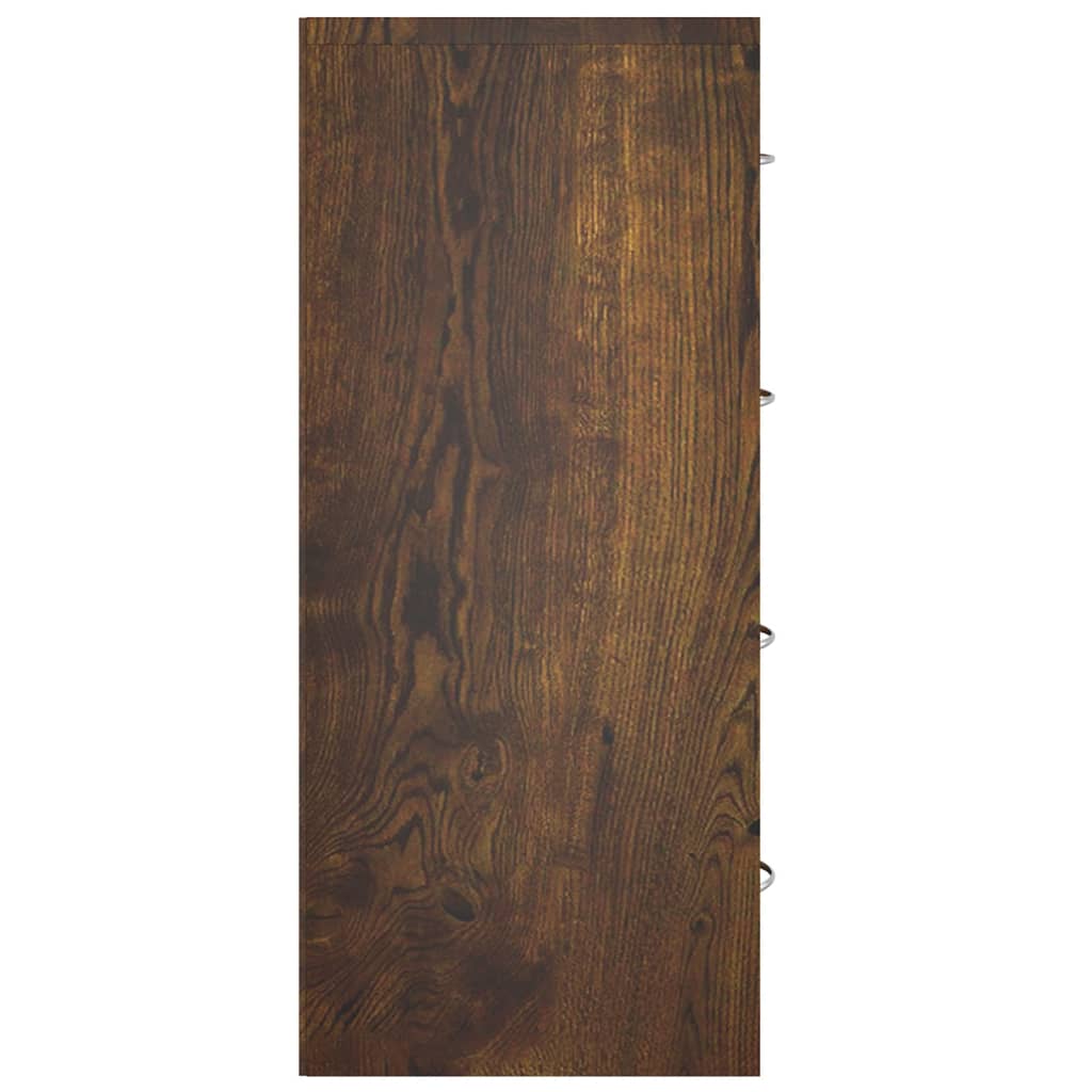 Buffet avec 4 tiroirs 60x30,5x71 cm Chêne fumé - XIOS