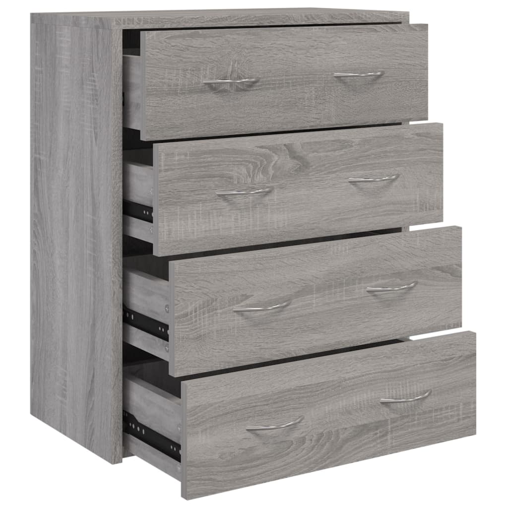 Buffet avec 4 tiroirs 60x30,5x71 cm Sonoma gris - XIOS