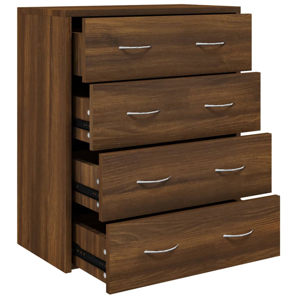 Buffet avec 4 tiroirs 60x30,5x71 cm Chêne marron - XIOS