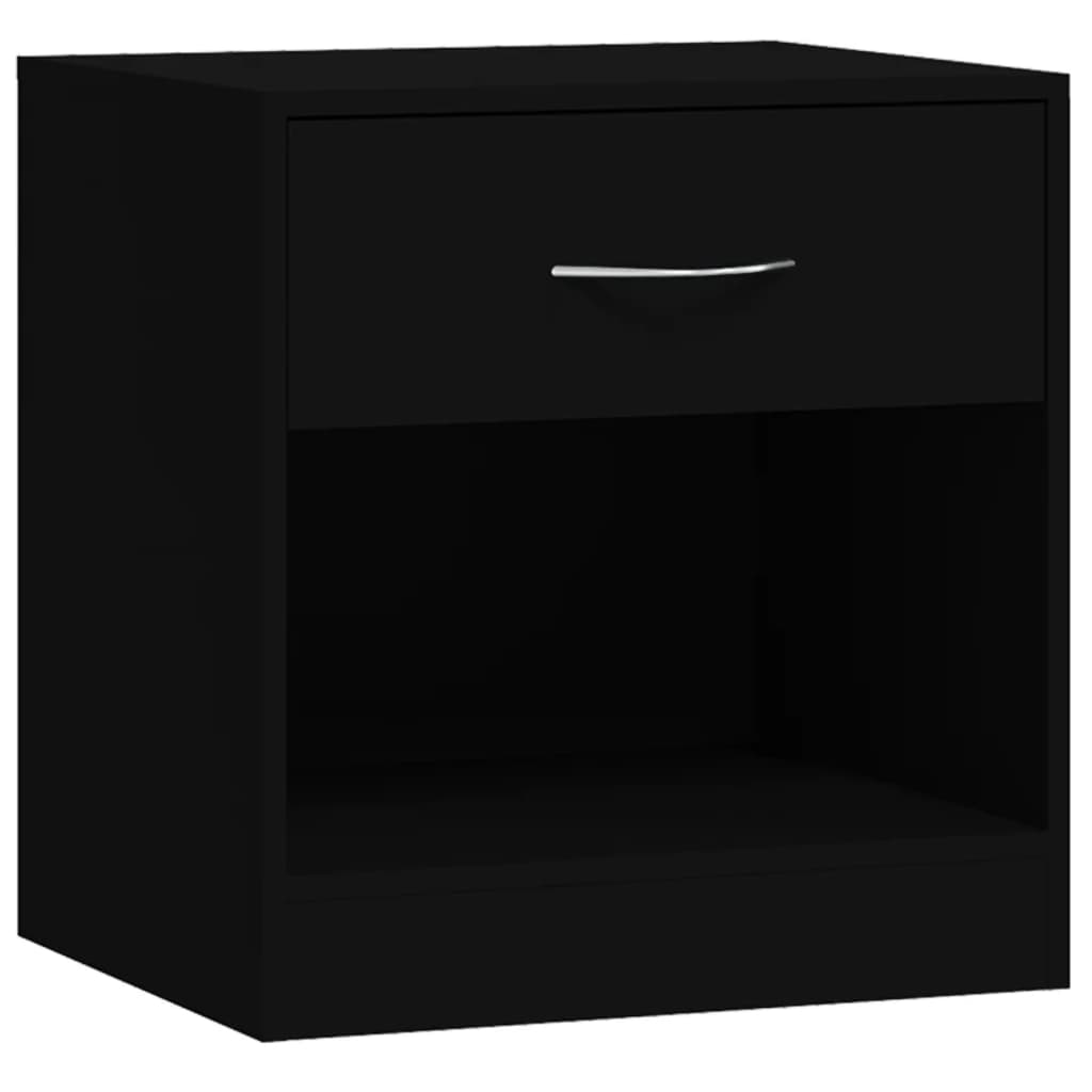 Tables de chevet 2 pcs avec tiroir Noir - XIOS