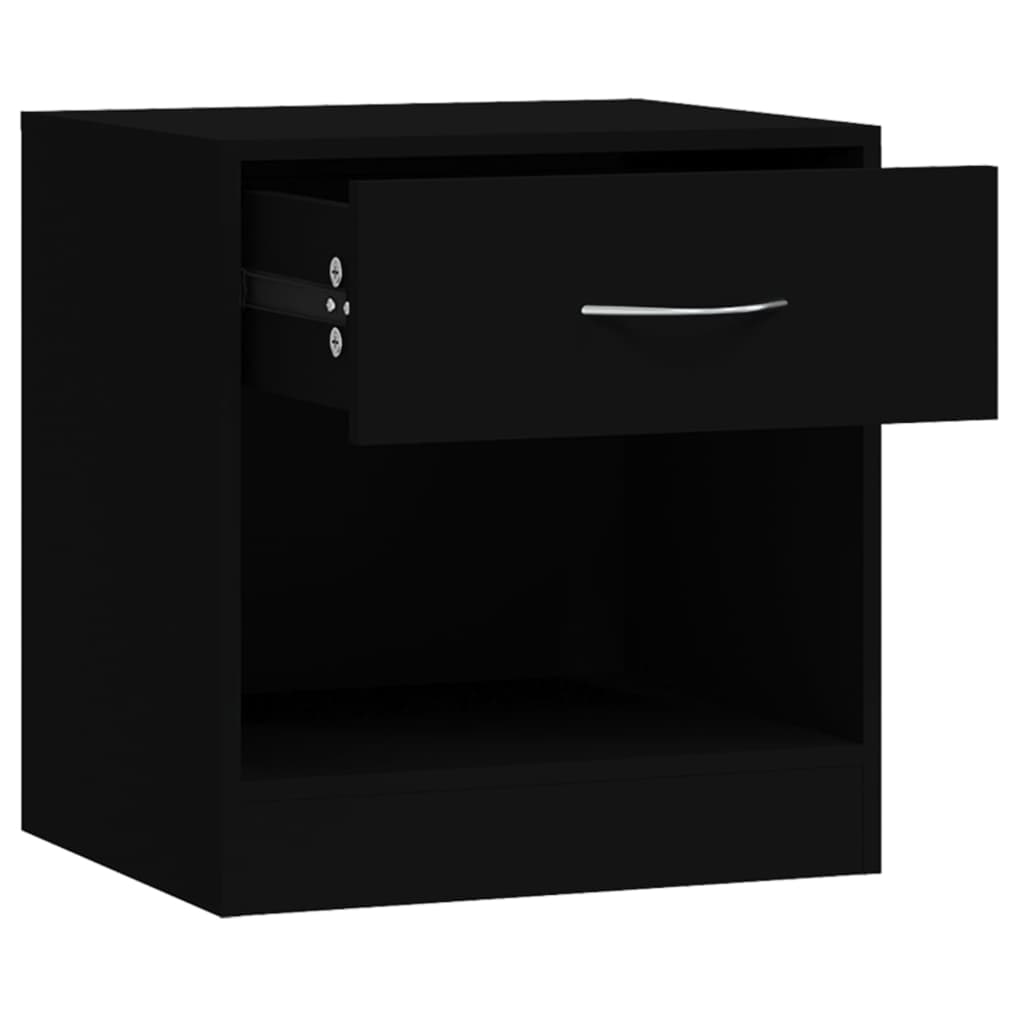 Tables de chevet 2 pcs avec tiroir Noir - XIOS
