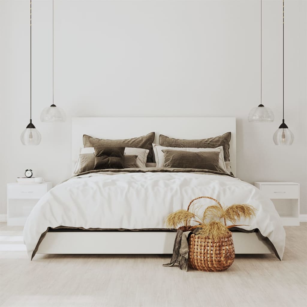 Tables de chevet 2 pcs avec tiroir Blanc brillant - XIOS