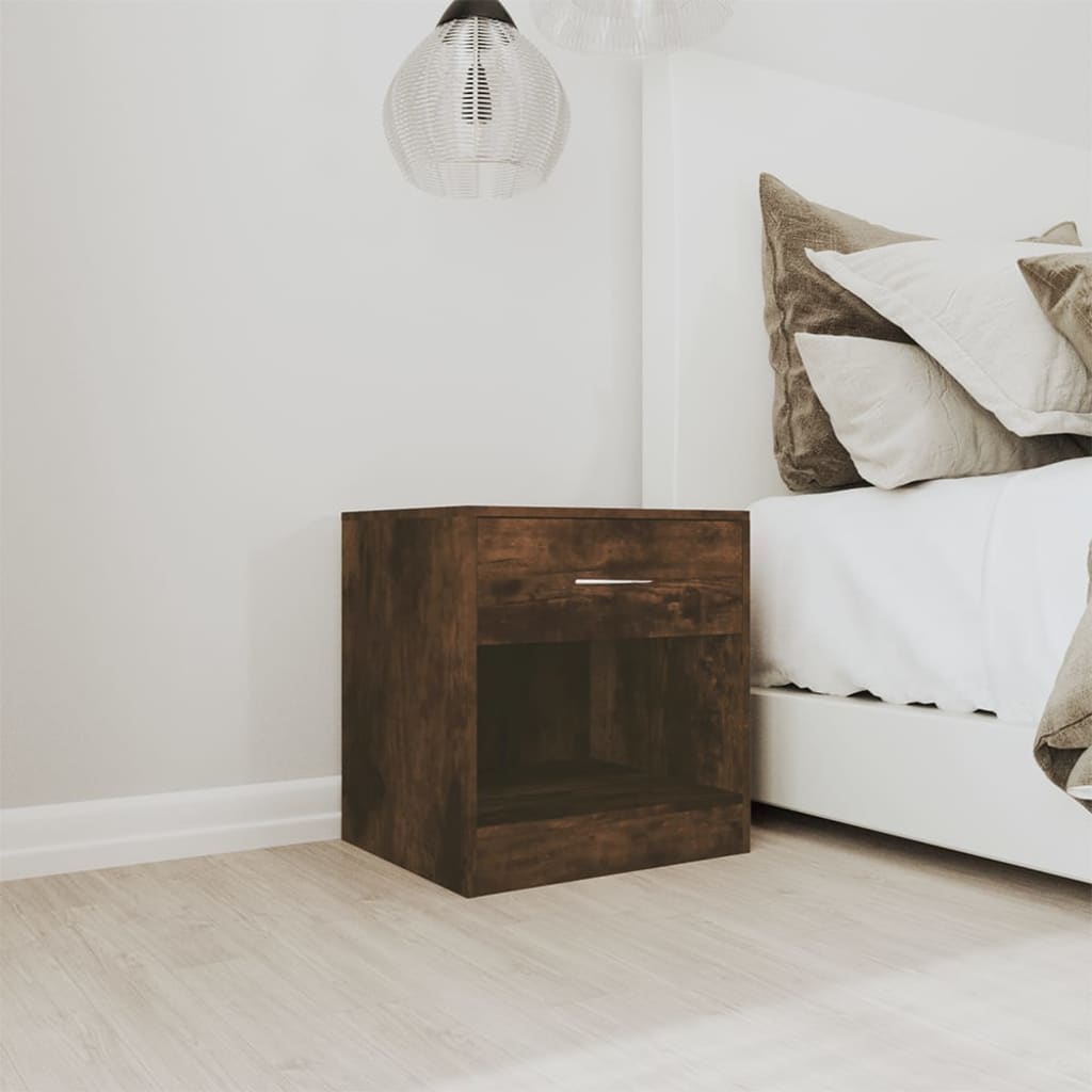 Tables de chevet 2 pcs avec tiroir Chêne fumé - XIOS