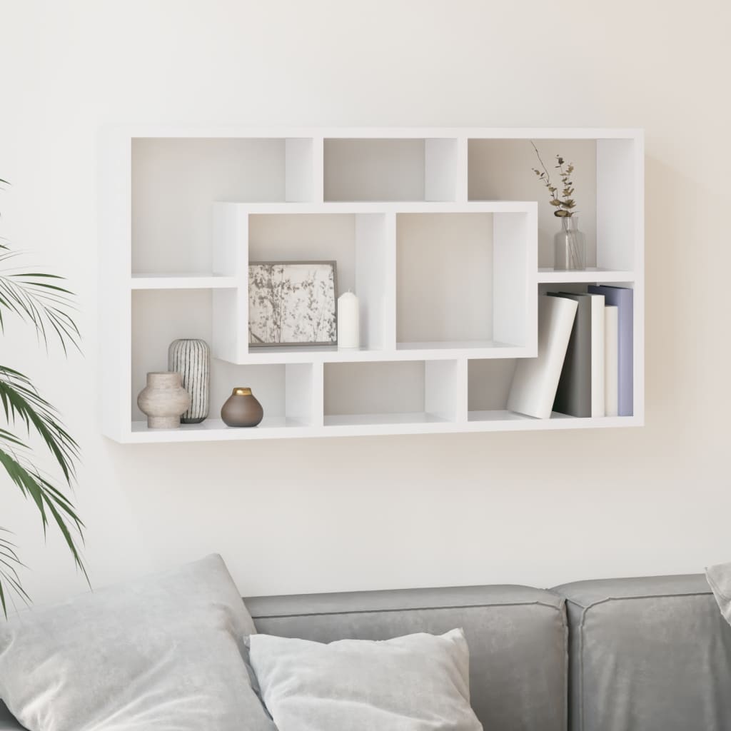 Étagère murale 8 compartiments Blanc brillant - XIOS