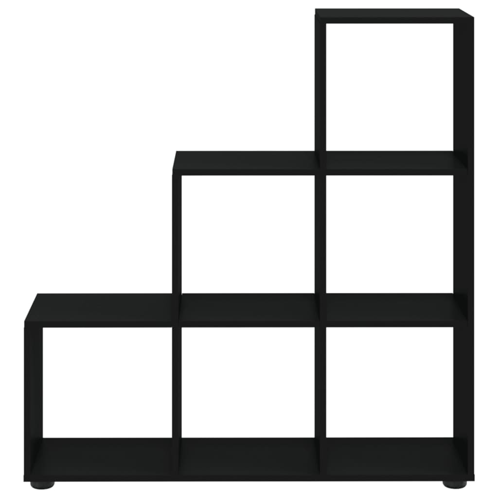 Bibliothèque escalier Noir 107 cm Bois d'ingénierie - XIOS