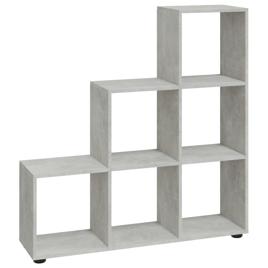 Bibliothèque escalier Gris béton 107 cm Bois d'ingénierie - XIOS