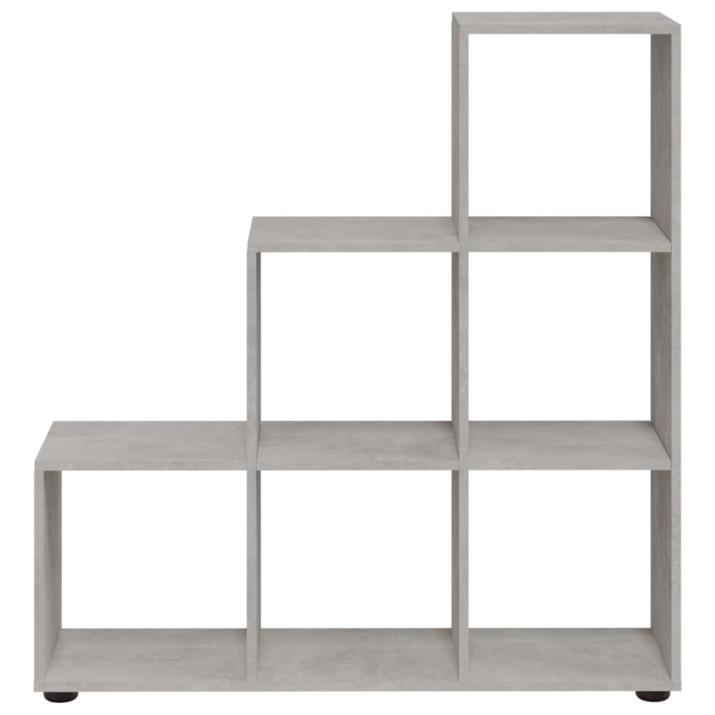 Bibliothèque escalier Gris béton 107 cm Bois d'ingénierie - XIOS
