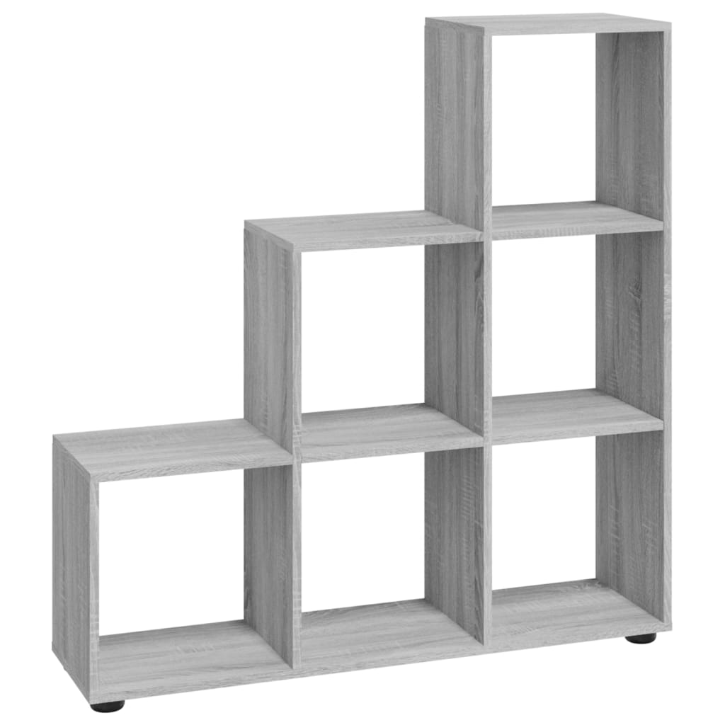 Bibliothèque escalier Sonoma gris 107 cm Bois d'ingénierie - XIOS
